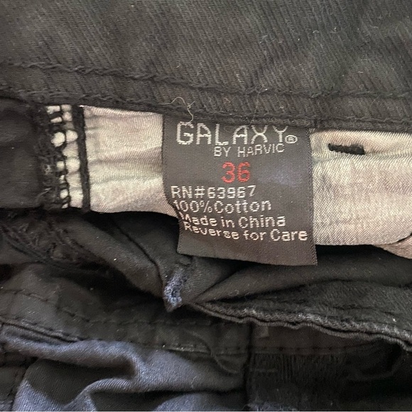 Galaxy By Harvic Men's size 36 Black Cargo Shorts - Picture 6 of 7